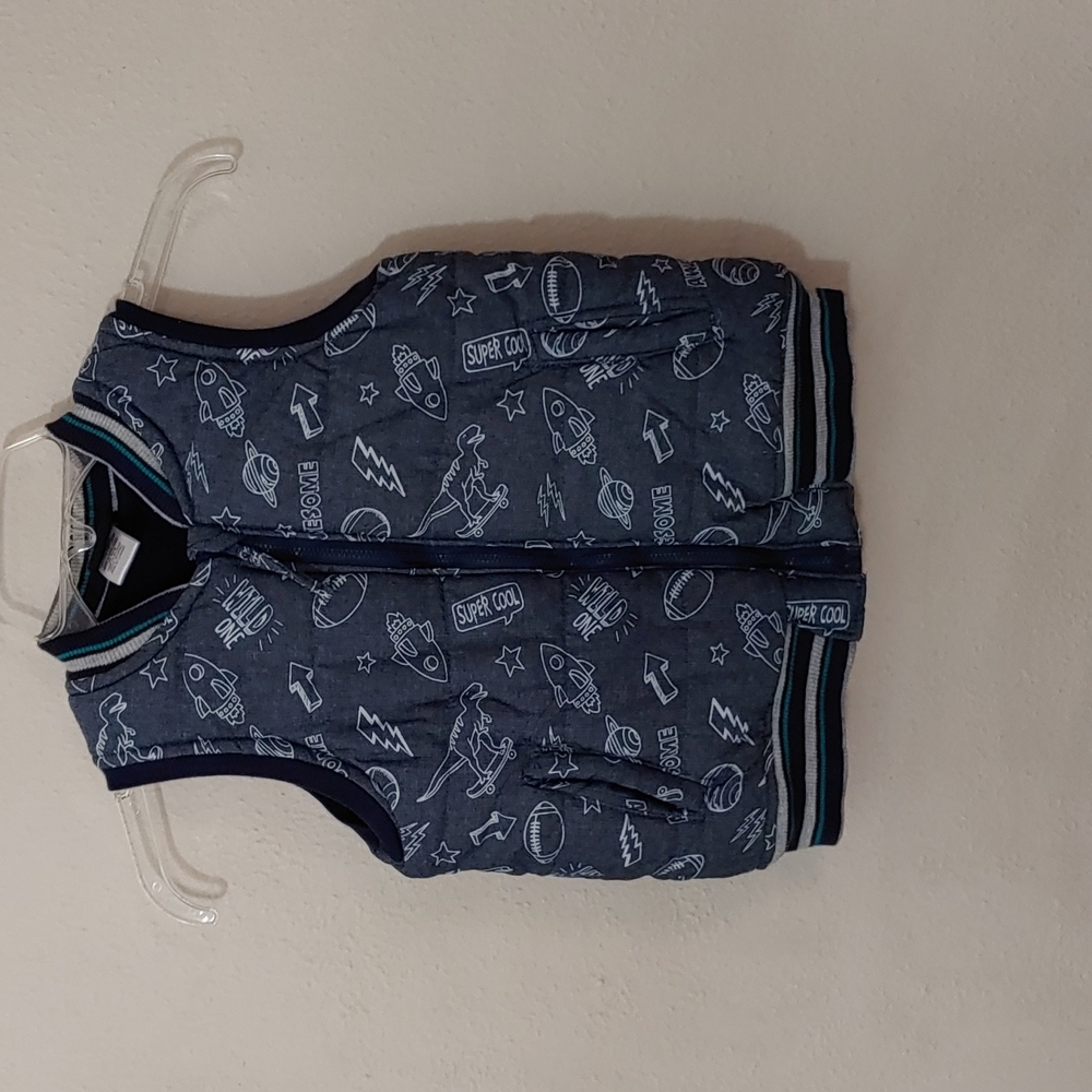 Little Rebels Boys Size 6 Quilted Fleece Lined Vest